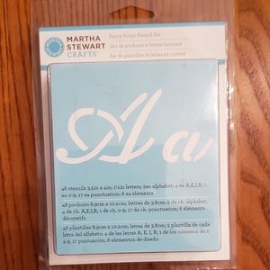 Martha Stewart Crafts "fancy script stencil set" - NEW